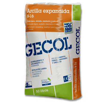 GECOL ARCILLA EXPANDIDA 8/16 50 L