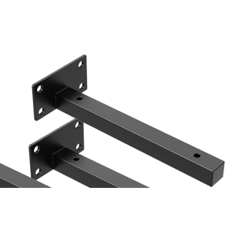 SOPORTE ESCUADRA INDUSTRIAL METAL NEGRO 30 CM