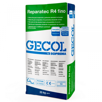 GECOL REPARATEC R4 FINO 25 KG GRIS