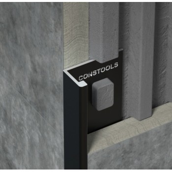 PERFIL L ALUM.LACADO NEGRO12MM.X2,50M