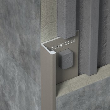 PERFIL L ALUMINIO LACADO GRAFITO 2,50 M X 12 MM