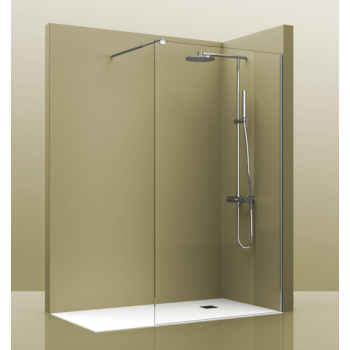 MAMPARA FIJA 120CM INOX 8MM WALK-IN 100 