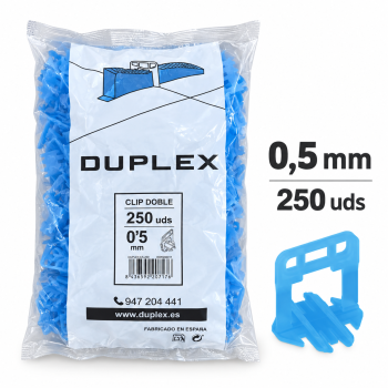DUPLEX CLIP DOBLE 0,5 MM (250 UDS)