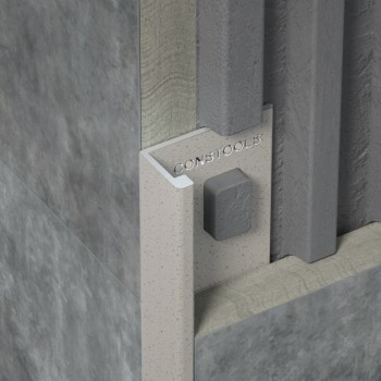 PERFIL L ALUMINIO LACADO GRIS PIEDRA 12MM.X2,50M